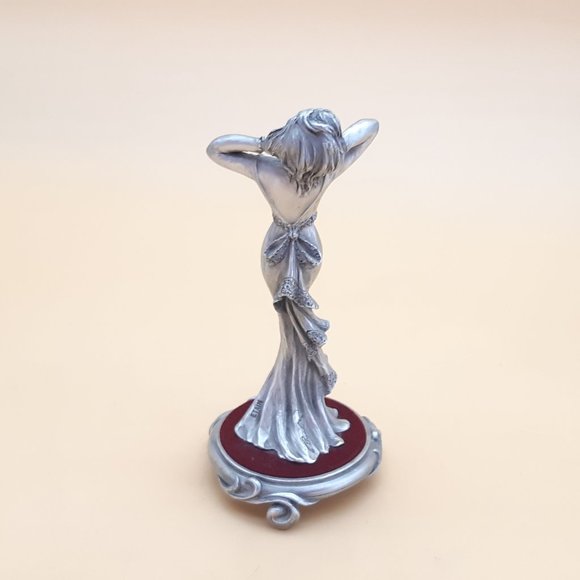 Caroline Pewter Statue Frou-Frou Collection by les Etains Du Prince made in Fran - Picture 4 of 11